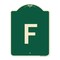 Signmission Designer Series Sign W/ Letter F, Green & Tan Heavy-Gauge Aluminum Sign, 24" x 18", G-1824-22954 A-DES-G-1824-22954 - alternate 1